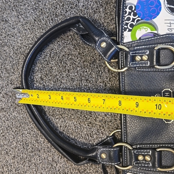 Vintage Coach CO6Q-1485 Multicolor Logo Y2K Women's Bag Tote Purse - Picture 6 of 15